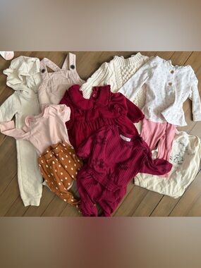 Baby Girls Mixed Clothing Bundle, 3-6 months